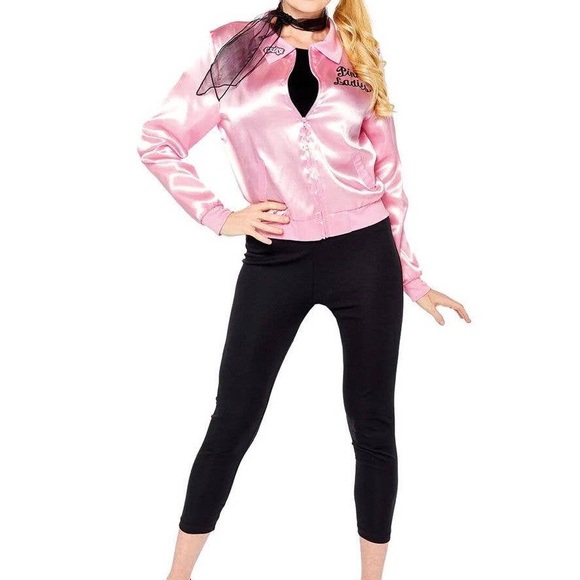 Other Grease Pink Ladies 3 Piece Jacket Costume For Halloween Satin